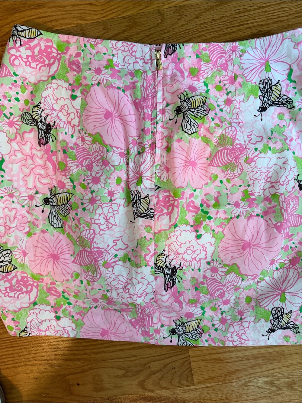 Lilly Pulitzer Pink Floral Bee daye Lace-Trim Mini Skort - Picture 6 of 9